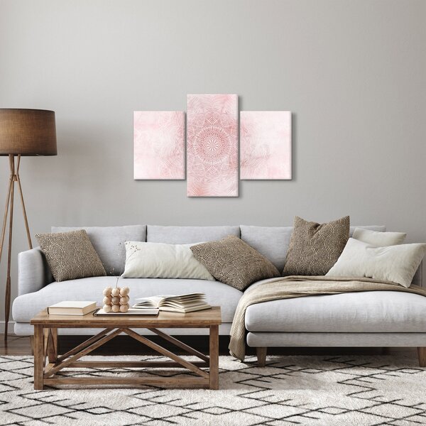 Kép - Rózsaszín mandala (90x60 cm)