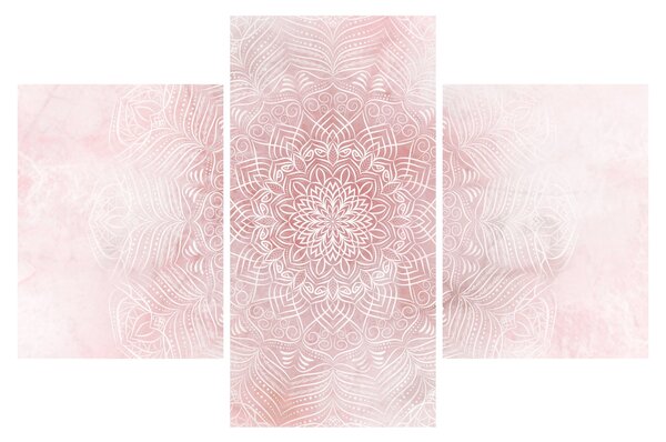 Kép - Rózsaszín mandala (90x60 cm)
