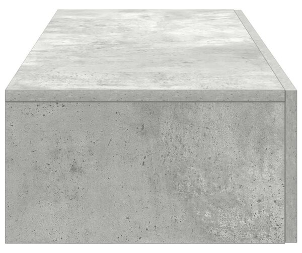 Falipolc fiókokkal betonszürke 60x26,5x15 cm műszaki fa