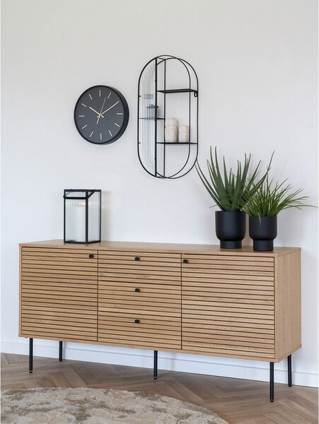 Natúr színű alacsony komód tölgyfa dekorral 150x74 cm Kyoto – House Nordic