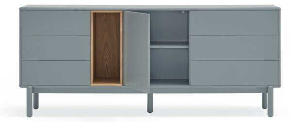 Kék-szürke alacsony komód 180x76 cm Corvo – Teulat