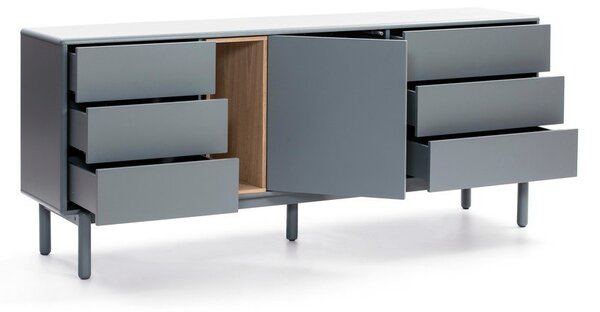 Kék-szürke alacsony komód 180x76 cm Corvo – Teulat