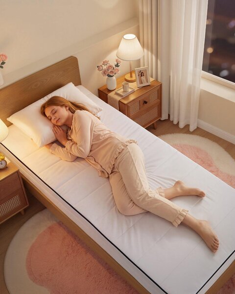VASAGLE 7-zónás géles memory foam matrac, 90 x 200 x 16 cm, H3