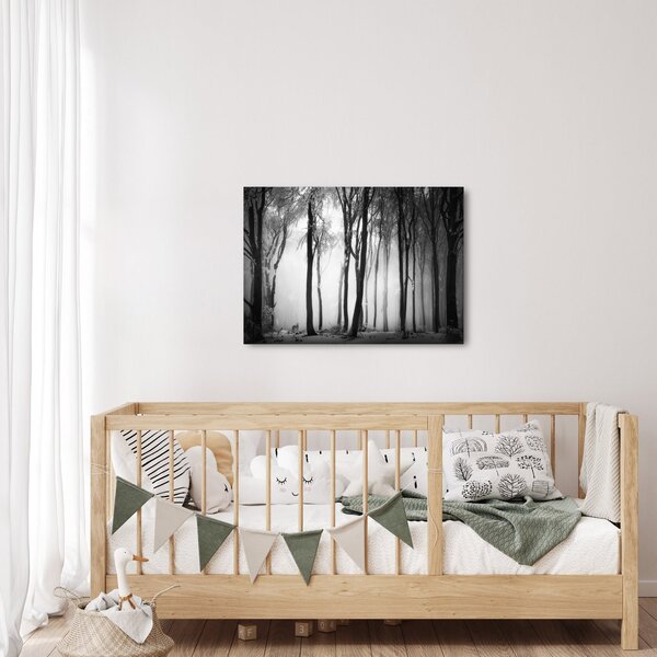 Kép - Farkas a sötét erdőben (70x50 cm)