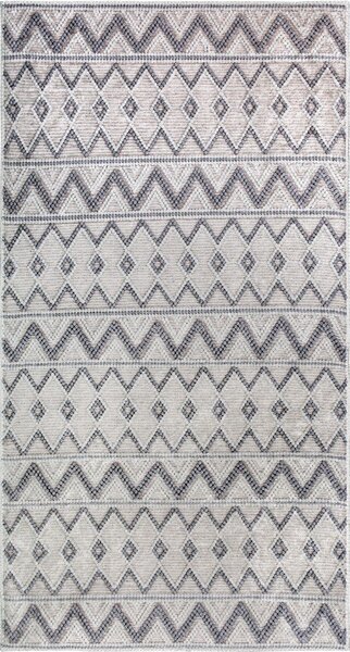 Szürke mosható futószőnyeg 80x200 cm Zig Zag – Vitaus