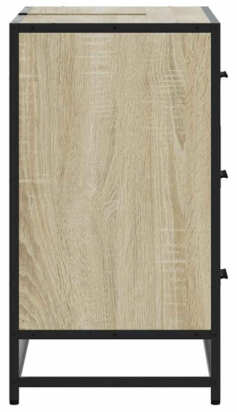 Sonoma tölgy szerelt fa fürdőszobai mosdószekrény 80x33x60 cm