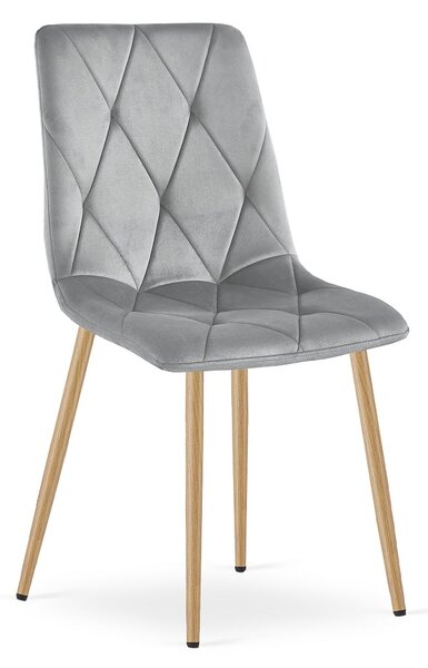 Étkezőasztal szett: NP 120×80 cm sonoma + 4 db DORA étkezőszék, világos szürke/natúr