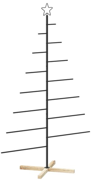 Fém karácsonyfa állvánnyal KUOPIO 180 cm Acél Fekete