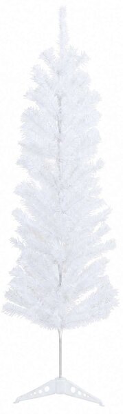 Mű Karcsú Karácsonyi Fa 150 cm 150 LED Meleg fehér PVC és fém