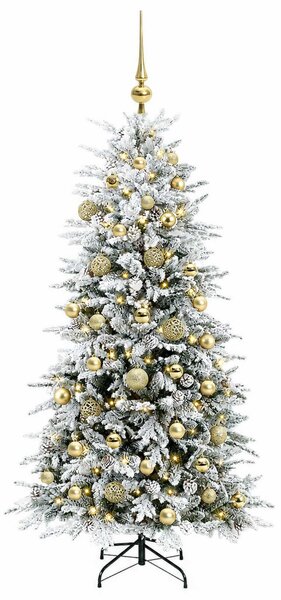 Műanyag Hajtogatós Karácsonyfa 150 cm 150 LED Meleg fehér