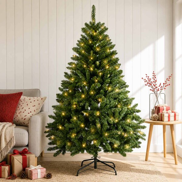Műanyag Hajtogatós Karácsonyfa 120 cm 150 LED Meleg fehér