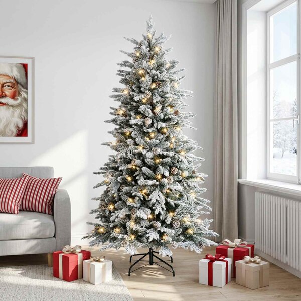 Műanyag Hajtogatós Karácsonyfa 150 cm 150 LED Meleg fehér