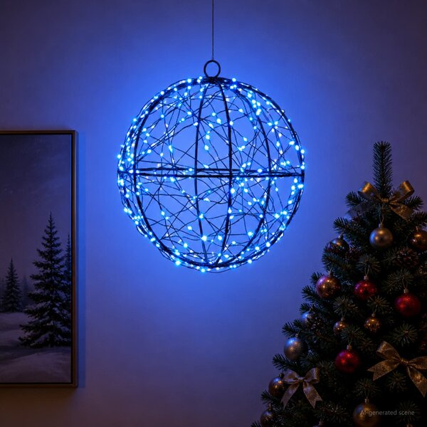 Karácsonyi csúcsdísz világítás 200 LED Kék Átmérő 20 x 22 cm