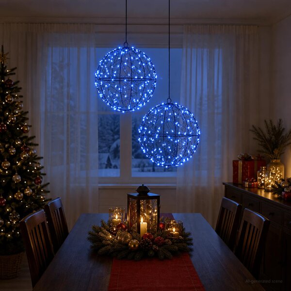 Karácsonyi csúcsdísz világítás 2 db 400 LED Kék
