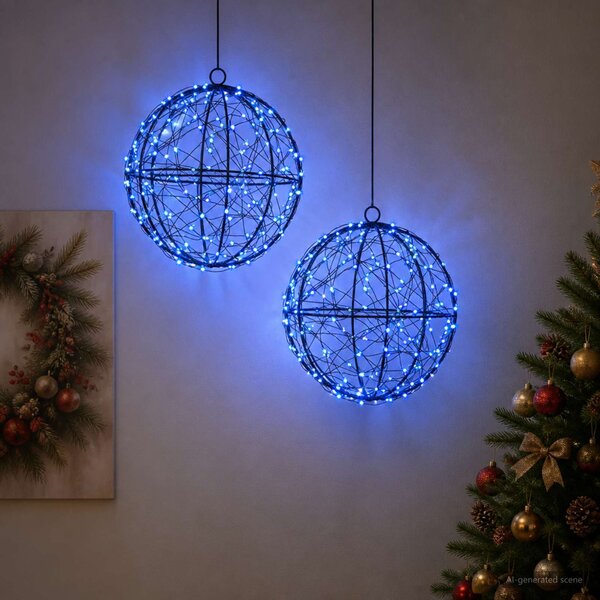 Karácsonyi csúcsdísz világítás 2 db 400 LED Kék