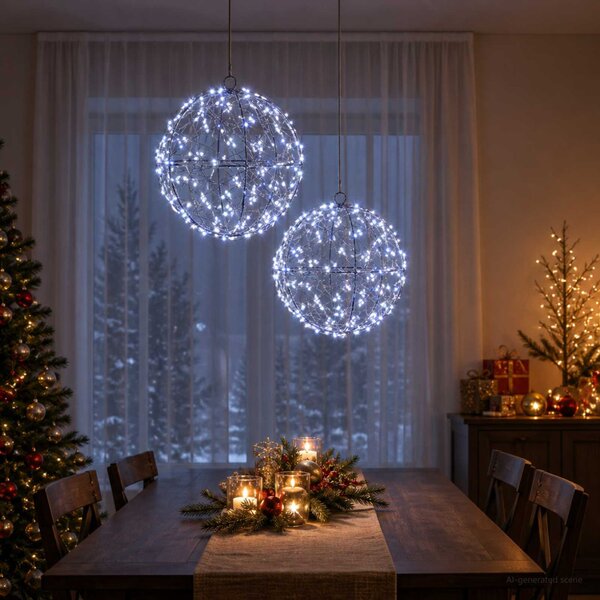 Karácsonyi csúcsdísz világítás 2 db 400 LED Hideg fehér
