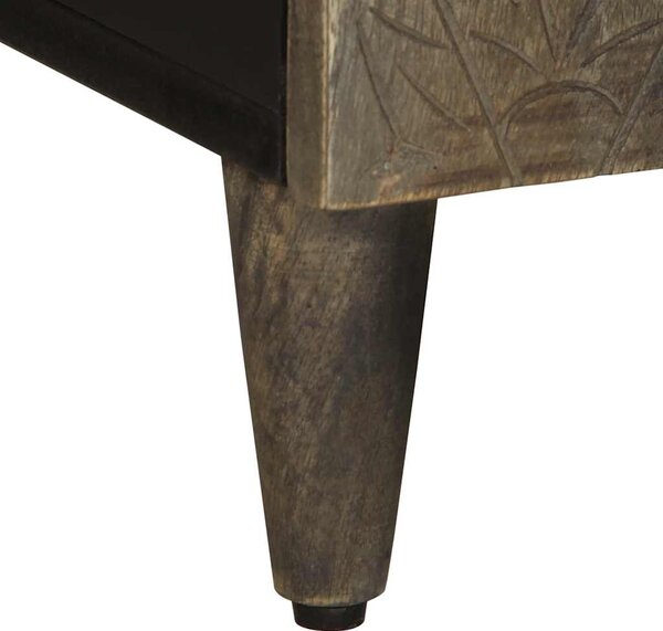 Világosszürke tömör mangófa TV-szekrény 105x33,5x46 cm