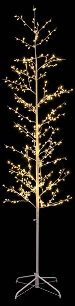 Karácsonyi LED-es nyírfa Fehér 47 x 210 cm Acél 567 LED