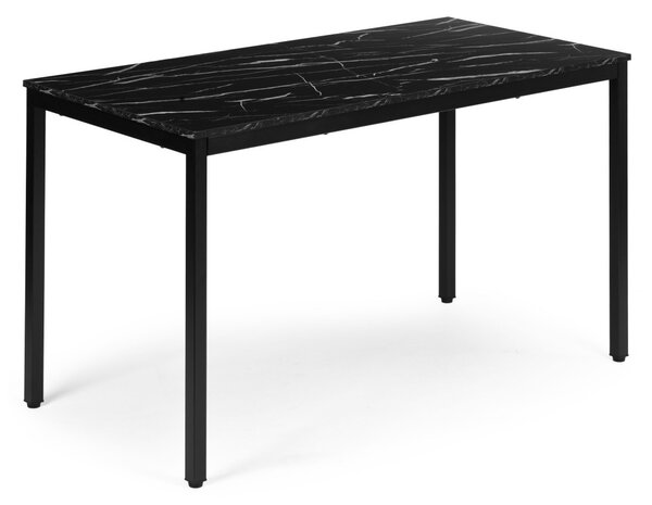 ModernHome konyha-étkezőasztal 4-5 személyre, 120x60 cm, fekete márvány mintás