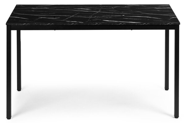 ModernHome konyha-étkezőasztal 4-5 személyre, 120x60 cm, fekete márvány mintás