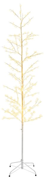 Karácsonyi LED-es nyírfa Fehér 47 x 210 cm Acél 567 LED