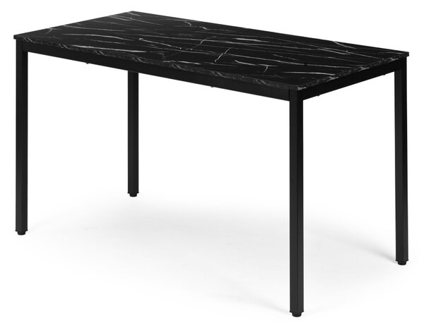 ModernHome konyha-étkezőasztal 4-5 személyre, 120x60 cm, fekete márvány mintás