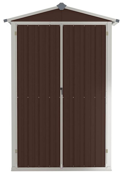 Barna horganyzott acél kerti fészer 116x45x175 cm