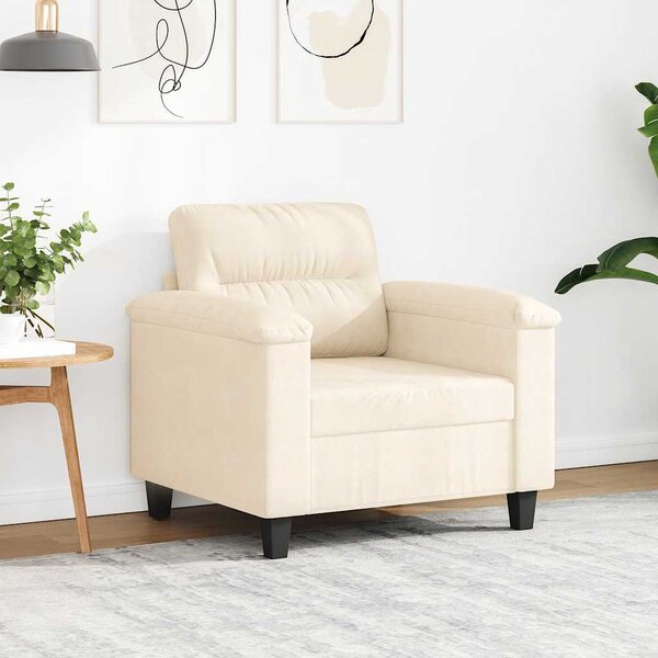 Bézs mikroszálas szövet kanapéfotel 60 cm