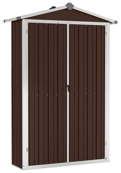 Barna horganyzott acél kerti fészer 116x45x175 cm