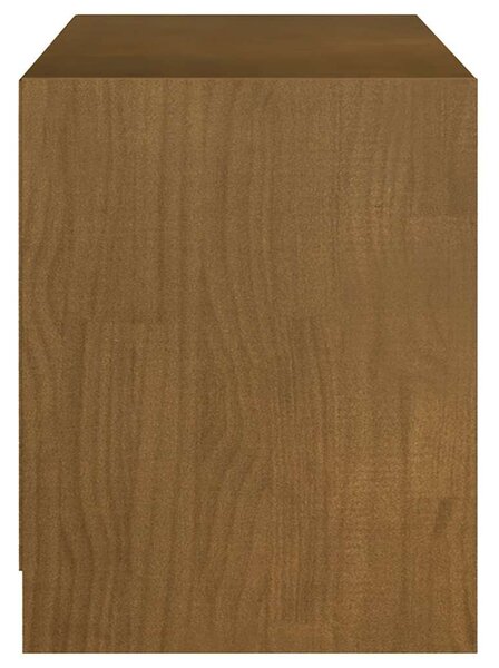 Mézbarna tömör fenyőfa TV-szekrény 104 x 33 x 41 cm
