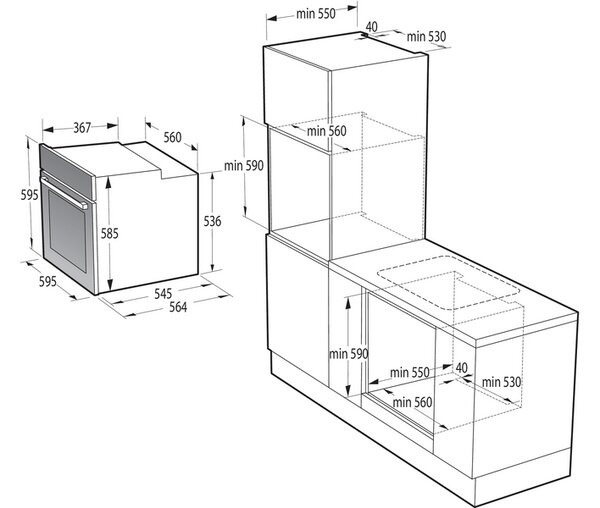 Gorenje BPS6737E14BG Beépíthető sütő