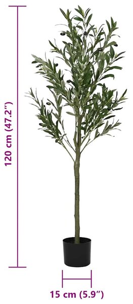 Zöld mesterséges olajfa 450 levél 120 cm