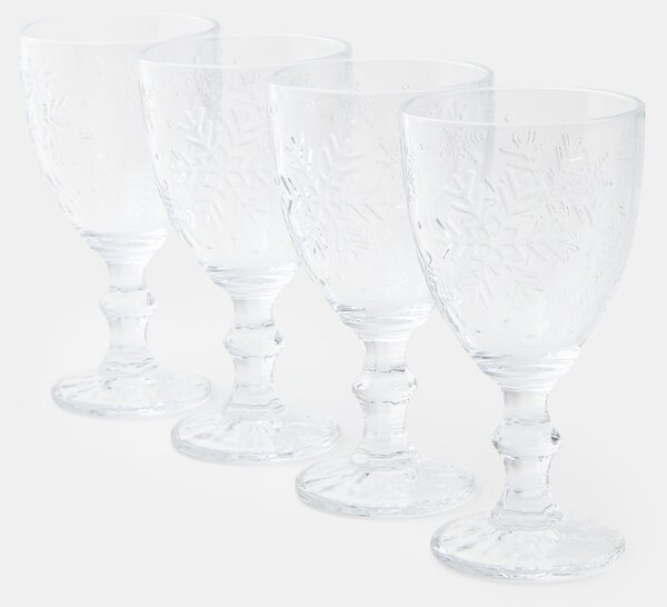 Sinsay - Poharak hópehelymotívummal 4 pack - clear