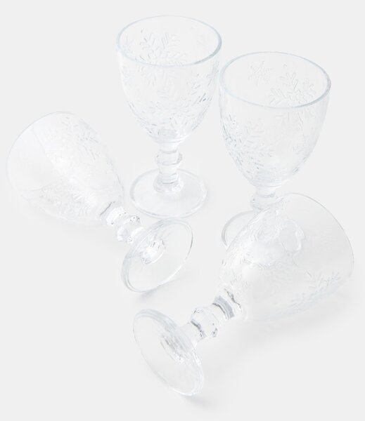 Sinsay - Poharak hópehelymotívummal 4 pack - clear
