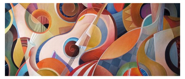Kép - Zenei absztrakt (120x50 cm)