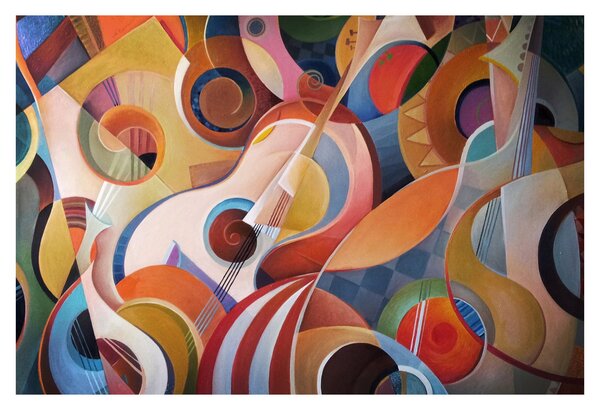Kép - Zenei absztrakt (90x60 cm)