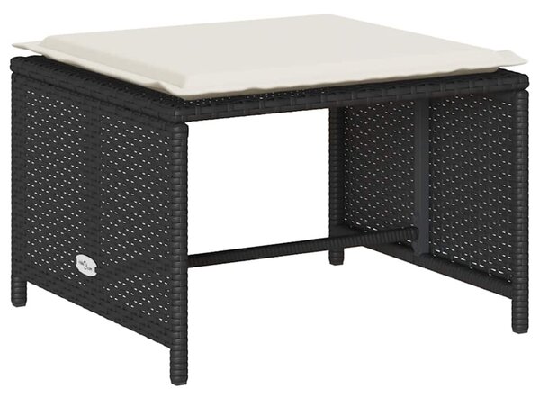 5 részes polyrattan kerti kanapé garnitúra párnákkal stackable