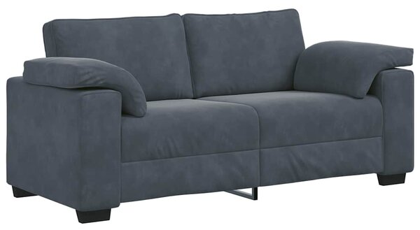 Sötétszürke bársony loveseat kanapé 180x77x82 cm