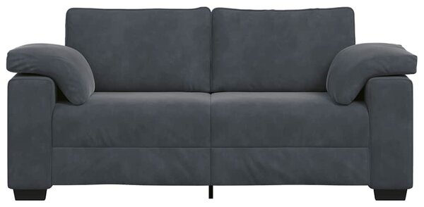 Sötétszürke bársony loveseat kanapé 180x77x82 cm