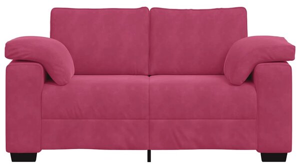 Bordó bársony loveseat kanapé 160x77x82 cm