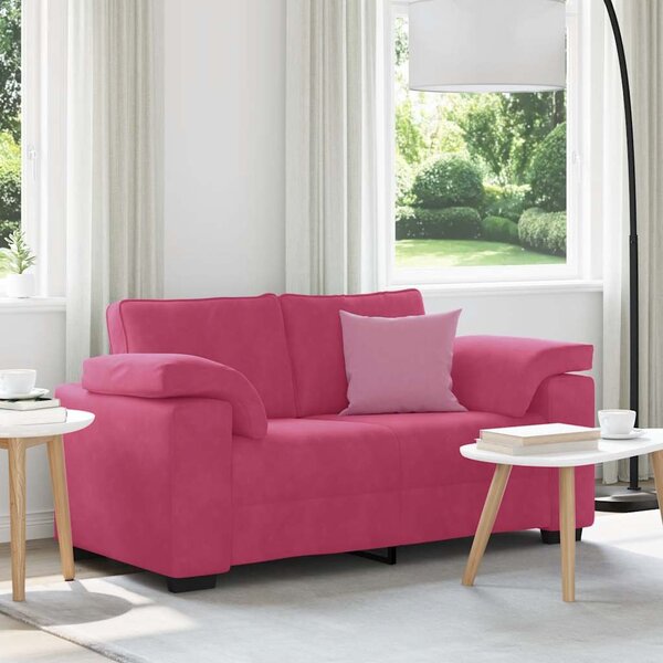 Bordó bársony loveseat kanapé 160x77x82 cm