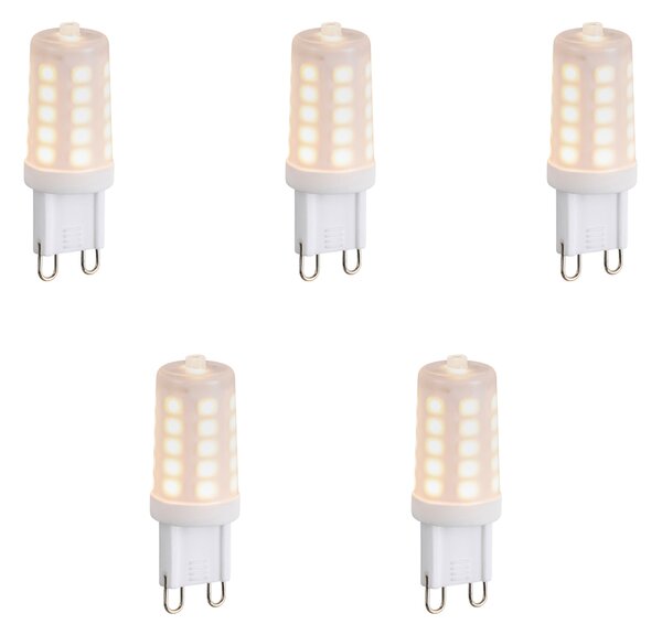 5 darabos G9 szabályozható LED izzó készlet opál 1,2W 100 lm 2200K