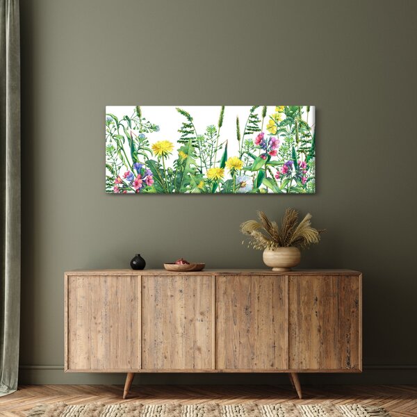 Kép - Festett réti virágok (120x50 cm)