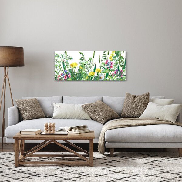 Kép - Festett réti virágok (120x50 cm)