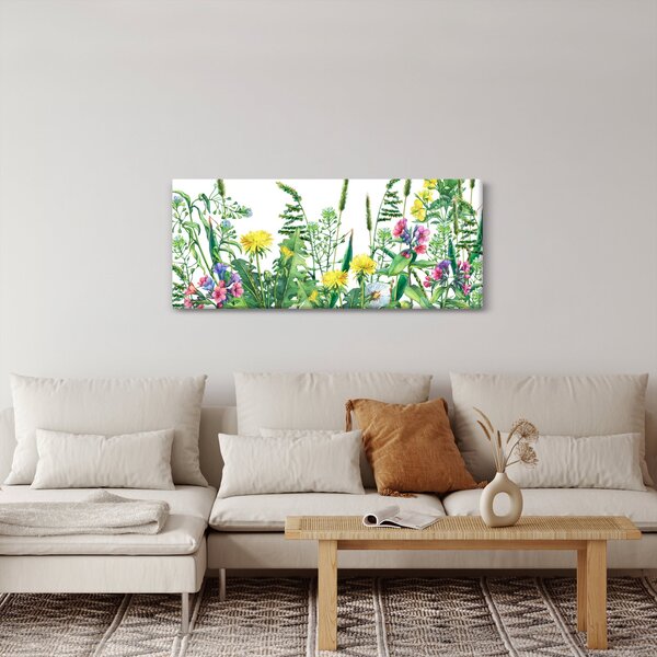 Kép - Festett réti virágok (120x50 cm)