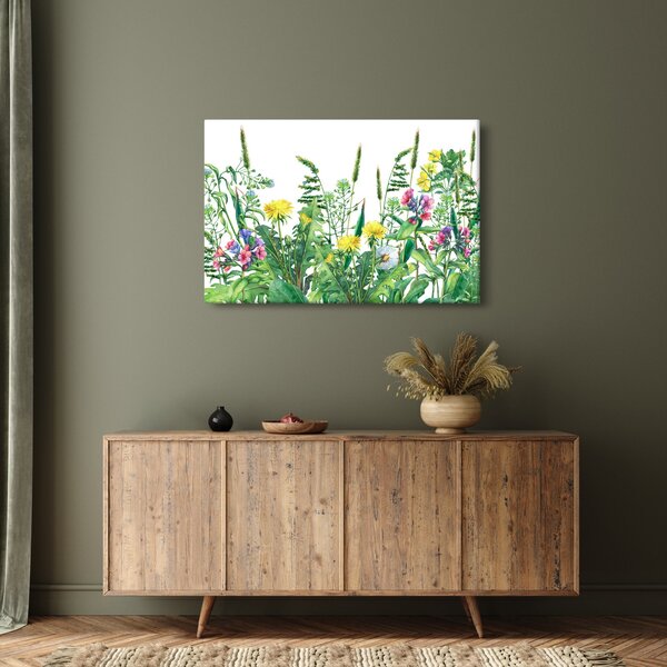 Kép - Festett réti virágok (90x60 cm)