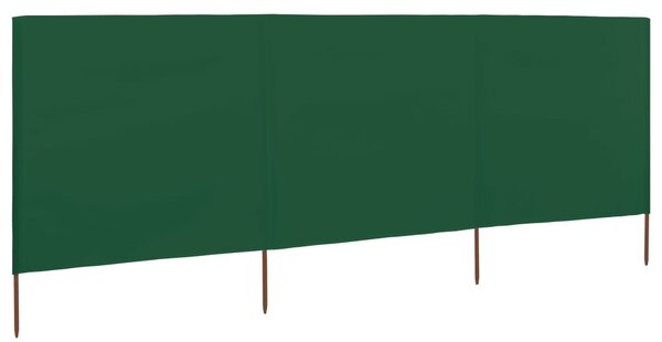 Zöld szövet 3-paneles szélellenző 400 x 120 cm