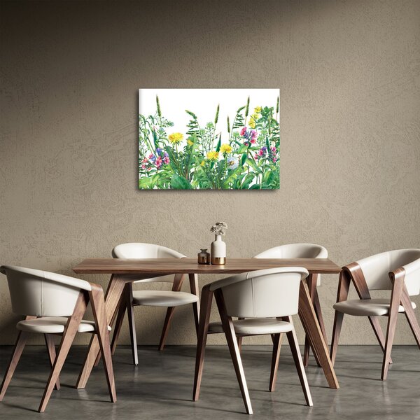 Kép - Festett réti virágok (70x50 cm)