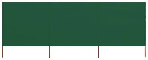 Zöld szövet 3-paneles szélellenző 400 x 120 cm