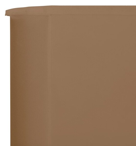 Tópszínű szövet 3-paneles szélellenző 400 x 120 cm